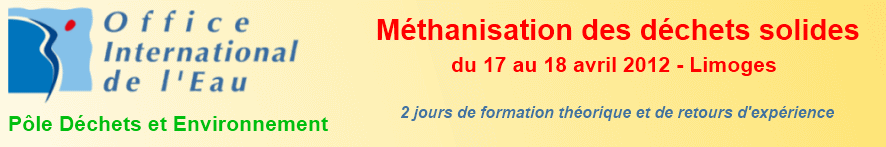 Formation methanisation